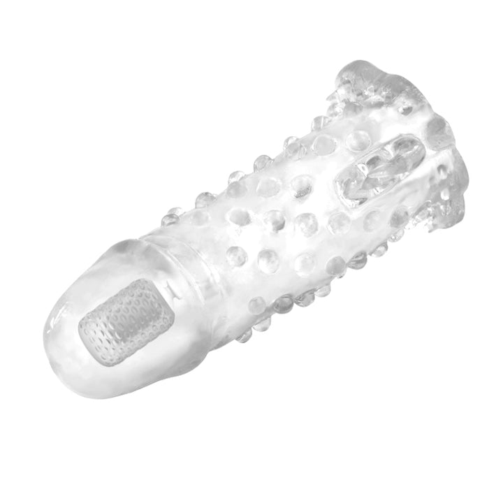 Funda Pene Con Estimulador de Clítoris y Vibración Brave Man