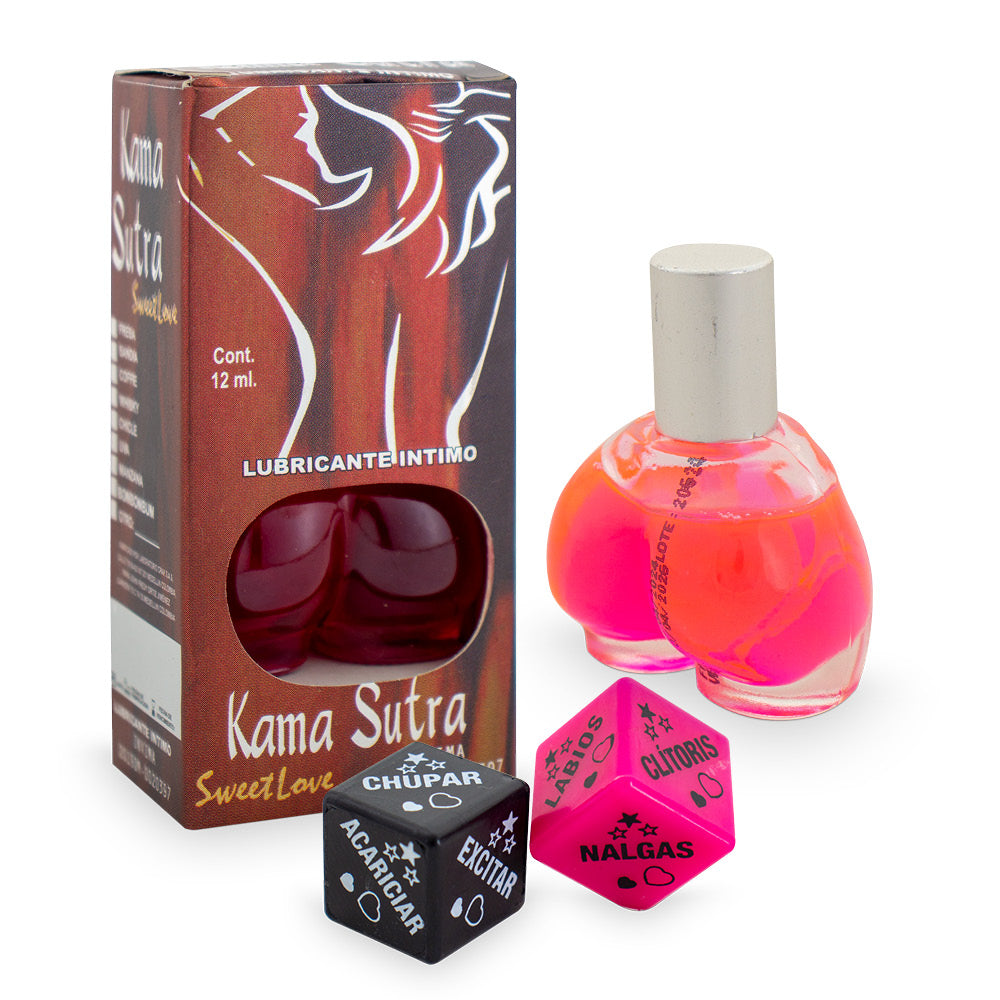 Aceite Caliente Kamasutra x 12ml + Dados Eróticos