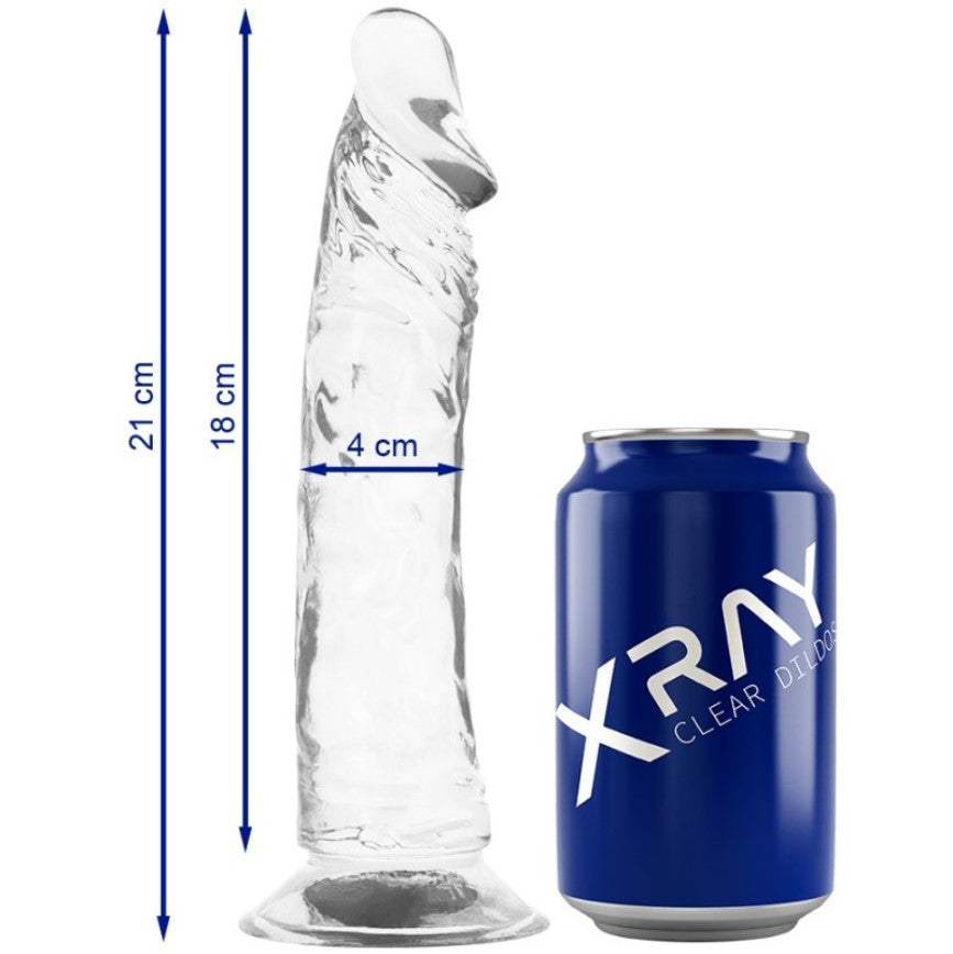 Dildo Transparente 21 cm Silicona