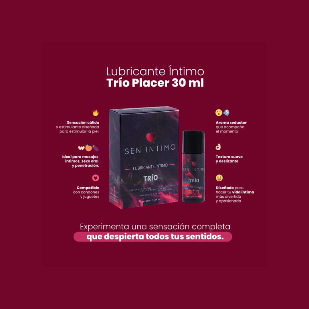 Lubricante Íntimo Trío Placer 30ml