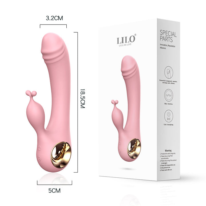 Vibrador con estimulador mágico Lilo